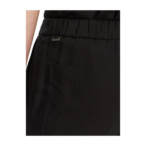 Calvin Klein Pantaloni Pantalone Donna in lino wide leg 34 P25 - CALVIN KLEINK208381 - BEH - 34 - Francavilla Moda
